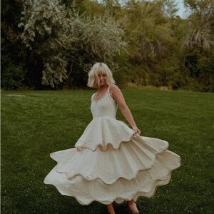 AllisPatterns Millie Dress - Cream Midi Dress. Wedding, Bridal dress